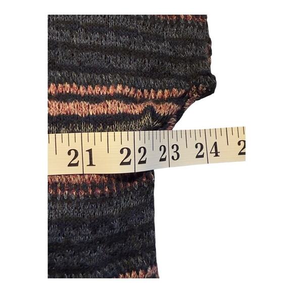 American Eagle Women's Striped Crop Top Multicolor Size Medium Keyhole Knit - Picture 5 of 7